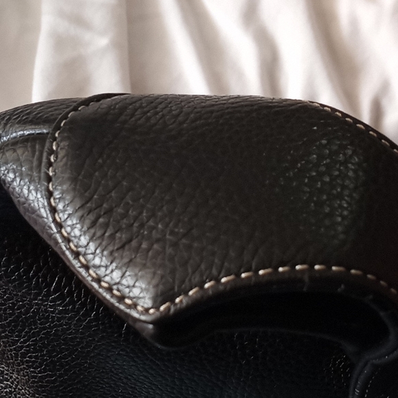 Dooney & Bourke Black Pebble Leather Logo Lock Handbag. - Picture 14 of 16